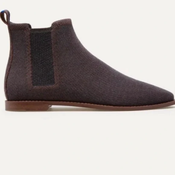 Rothy's Chelsea Ankle Boots Brown Merino Wool-Blend - Size 8 Womens NWOT - Picture 10 of 11